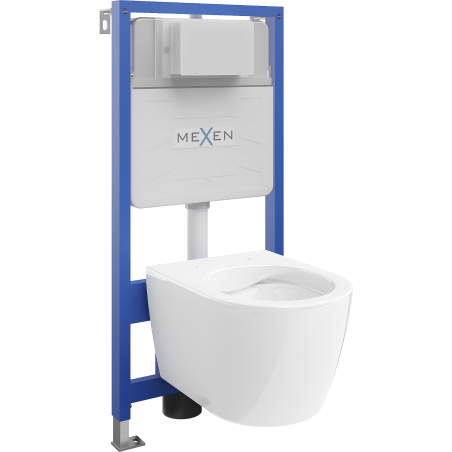 Mexen WC potinkinio montavimo rėmas Fenix Slim su WC puodu Carmen, blizgus baltas - 6103388XX00