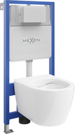 Mexen WC potinkinio montavimo rėmas Fenix Slim su WC puodu Carmen, blizgus baltas - 6103388XX00
