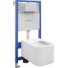 Mexen Elis paslėptas WC rėmo Fenix Slim komplektas su WC dubeniu, baltas blizgus - 6103391XX00