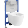 Mexen Carmen potinkinis unitazo komplektas Fenix XS-F su unitazo dubeniu , blizgus baltas - 6803388XX00