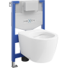 Mexen paslėptų dalių rinkinys WC stelažas Fenix XS-F su WC dubeniu Carmen, baltas blizgus - 6803388XX00
