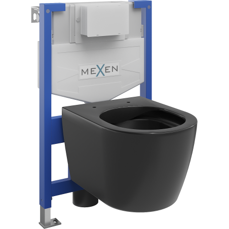 Mexen potinkinio tualeto komplektas Fenix XS-F su WC dubeniu Carmen, juoda matinė - 6803388XX85
