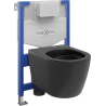 Mexen potinkinio tualeto komplektas Fenix XS-F su WC dubeniu Carmen, juoda matinė - 6803388XX85