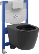 Mexen potinkinio tualeto komplektas Fenix XS-F su WC dubeniu Carmen, juoda matinė - 6803388XX85