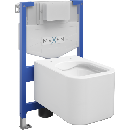 Mexen potinkinis WC komplektas Fenix XS-F su Elis WC dubeniu, blizgus baltas - 6803391XX00