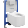 Mexen Elis paslėptas WC rėmas Fenix XS-F su WC dubeniu, baltas blizgus - 6803391XX00