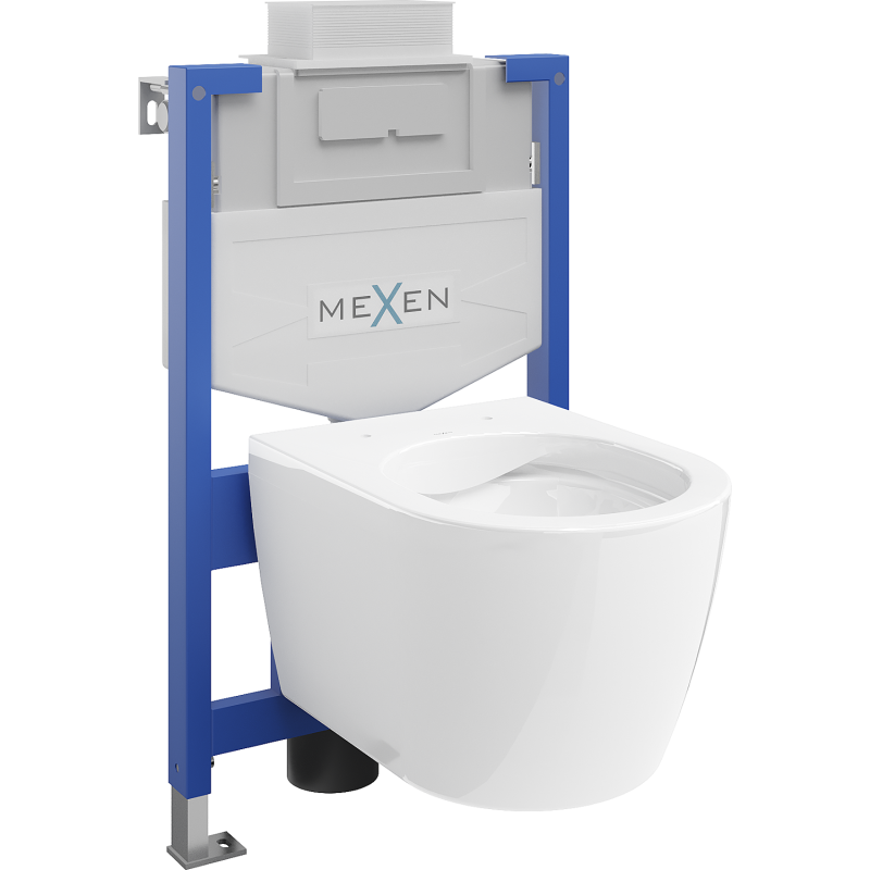 Mexen potinkinis WC komplektas su Fenix XS-U rėmu ir Carmen WC dubeniu, blizgi balta - 6853388XX00
