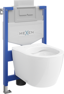 Mexen Carmen potinkinis WC Fenix XS-U komplektas su WC dubeniu, blizgus baltas - 6853388XX00
