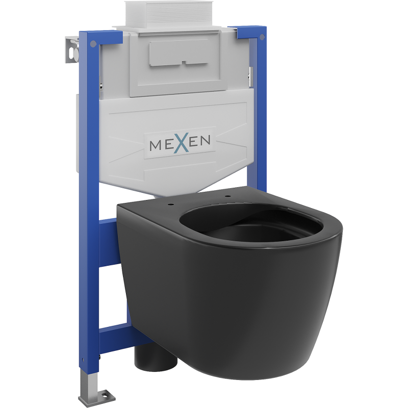 Mexen potinkinis WC rėmas Fenix XS-U su Carmen WC dubeniu, juodas matinis - 6853388XX85