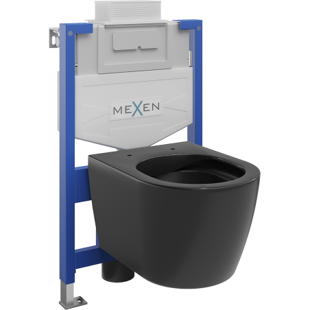 Mexen potinkinis WC rėmas Fenix XS-U su Carmen WC dubeniu, juodas matinis - 6853388XX85