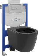 Mexen Carmen paketas WC įleidžiamoji dalis Fenix XS-U su WC dubeniu, juodas matinis - 6853388XX85