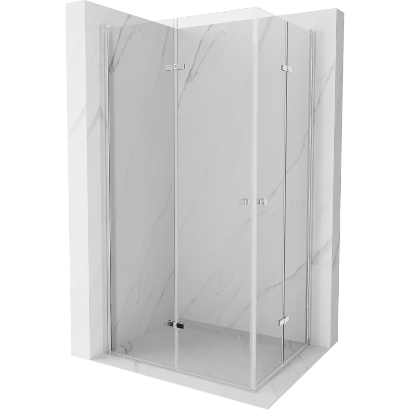 Mexen Lima Duo sulankstoma dušo kabina 90 x 70 cm, Skaidrus, Chromo - 856-090-070-02-00