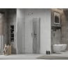 Mexen Lima Dviguba sulankstoma dušo kabina 100 x 80 cm, skaidri, chromas - 856-100-080-02-00