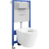 Mexen potinkinis WC komplektas stelažas Fenix Slim su WC unitazu Rico, balta blizganti - 6103372XX00