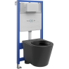 Mexen potinkinė WC sistema Fenix Slim su WC klozetu Rico, juoda matinė - 6103372XX85