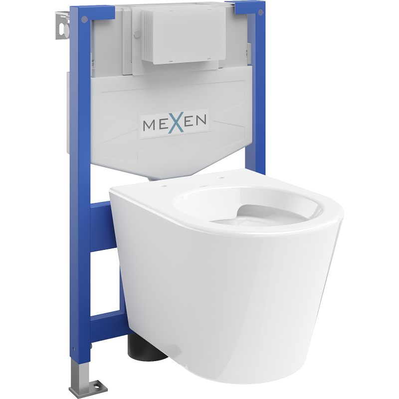 Mexen potinkinis WC komplektas Fenix XS-F su WC dubeniu Rico, blizgi balta - 6803372XX00