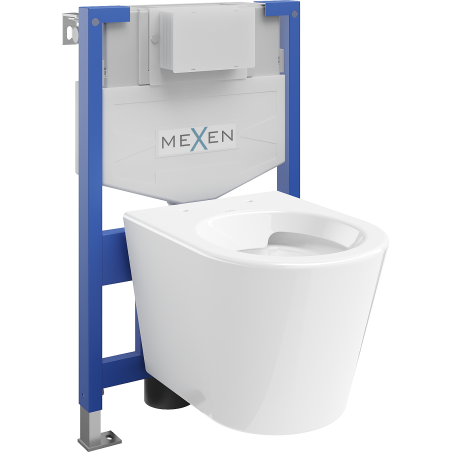 Mexen Rico paslėptas WC komplektas Fenix XS-F su WC dubeniu, blizgi balta - 6803372XX00