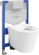 Mexen Rico paslėptas WC komplektas Fenix XS-F su WC dubeniu, blizgi balta - 6803372XX00