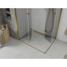 Mexen Lima Dviguba sulankstoma dušo kabina 90 x 80 cm, permatoma, auksinė - 856-090-080-50-00-02