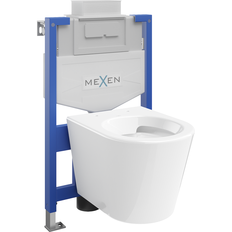 Mexen potinkinis WC komplektas Fenix XS-U su WC dubeniu Rico, blizgi balta - 6853372XX00