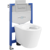 Mexen Rico paslėptas WC komplektas su Fenix XS-U rėmu ir WC dubeniu, blizgi balta - 6853372XX00