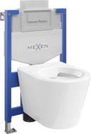 Mexen Rico paslėptas WC komplektas su Fenix XS-U rėmu ir WC dubeniu, blizgi balta - 6853372XX00