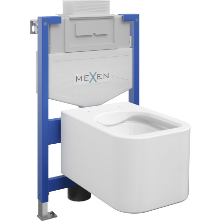 Mexen paketas įleidžiamas WC rėmas Fenix XS-U su WC dubeniu Elis, baltas blizgus - 6853391XX00