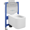 Mexen paketas įleidžiamas WC rėmas Fenix XS-U su WC dubeniu Elis, baltas blizgus - 6853391XX00