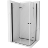 Mexen Lima Duo sulankstoma dušo kabina 90 x 80 cm, Skaidrus, Juoda - 856-090-080-70-00-02
