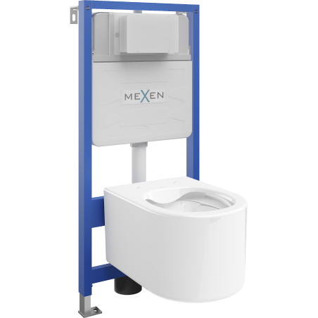 Mexen paslėptas WC komplektas Fenix Slim su WC dubeniu Sofia, blizgus baltas - 6103354XX00