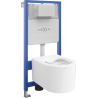 Mexen paslėptas WC komplektas Fenix Slim su WC dubeniu Sofia, blizgus baltas - 6103354XX00