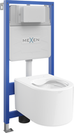 Mexen paslėptas WC komplektas Fenix Slim su WC dubeniu Sofia, blizgus baltas - 6103354XX00