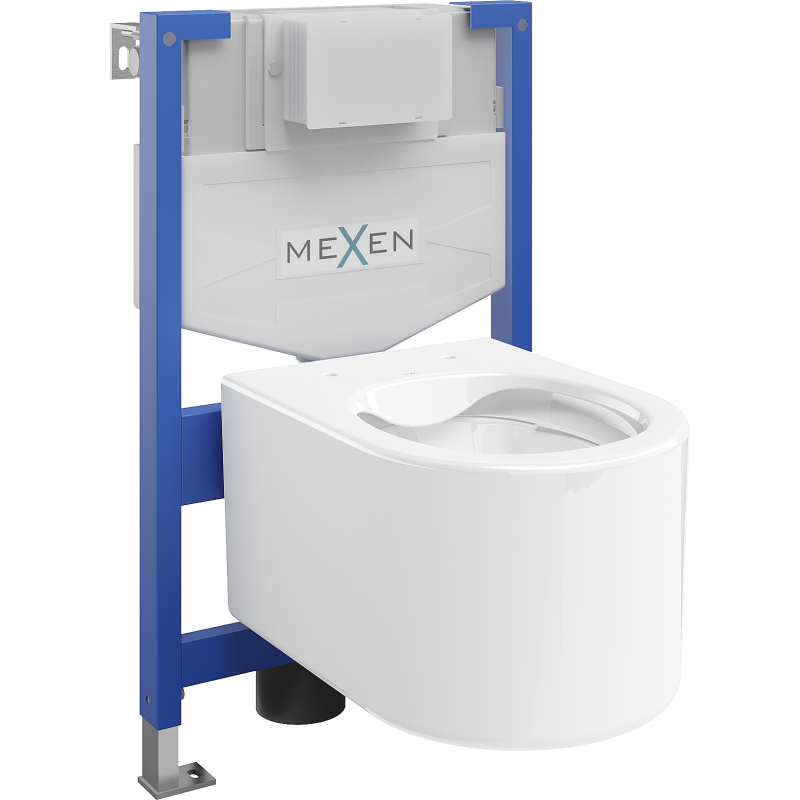 Mexen potinkinė WC komplektas Fenix XS-F su WC dubeniu Sofia, baltas blizgesys - 6803354XX00