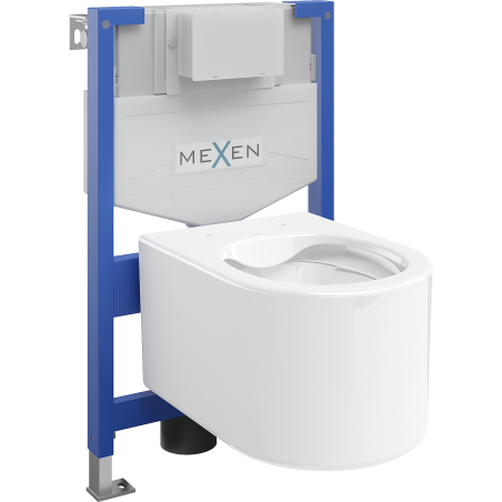 Mexen potinkinė WC komplektas Fenix XS-F su WC dubeniu Sofia, baltas blizgesys - 6803354XX00
