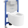 Mexen potinkinė WC komplektas Fenix XS-F su WC dubeniu Sofia, baltas blizgesys - 6803354XX00