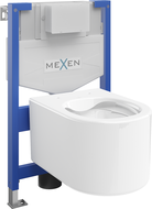 Mexen Sofia paslėpto montavimo komplektas WC Fenix XS-F su WC dubeniu, baltas blizgus - 6803354XX00