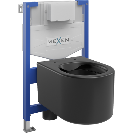 Mexen paslėptas WC rėmo komplektas Fenix XS-F su Sofia WC klozetu, juoda matinė - 6803354XX85