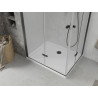 Mexen Lima Duo sulankstoma dušo kabina 90 x 80 cm, skaidri, juoda + Flat padėklas - 856-090-080-70-02-4010B