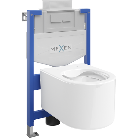 Mexen potinkinis WC rėmo rinkinys Fenix XS-U su WC dubeniu Sofia, blizgi balta - 6853354XX00