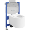 Mexen potinkinis WC rėmo rinkinys Fenix XS-U su WC dubeniu Sofia, blizgi balta - 6853354XX00