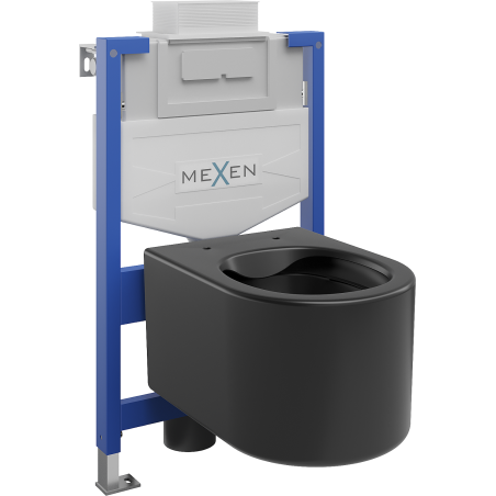 Mexen paslėptas WC rėmas Fenix XS-U su WC dubeniu Sofia, juoda matinė - 6853354XX85