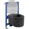 Mexen potinkinis WC komplektas rėmas Fenix XS-U su WC dubeniu Sofia, juodas matinis - 6853354XX85