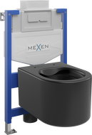 Mexen Sofia paslėpta WC sistemos rėmo Fenix XS-U paketas su WC dubeniu, juodas matinis - 6853354XX85