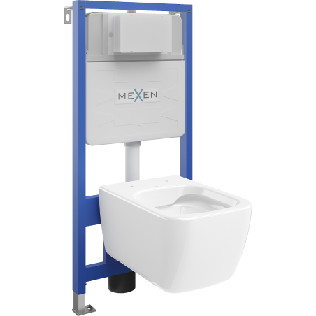 Mexen potinkinės WC sistemos rinkinys Fenix Slim su WC puodu Stella, blizgi balta - 6103368XX00