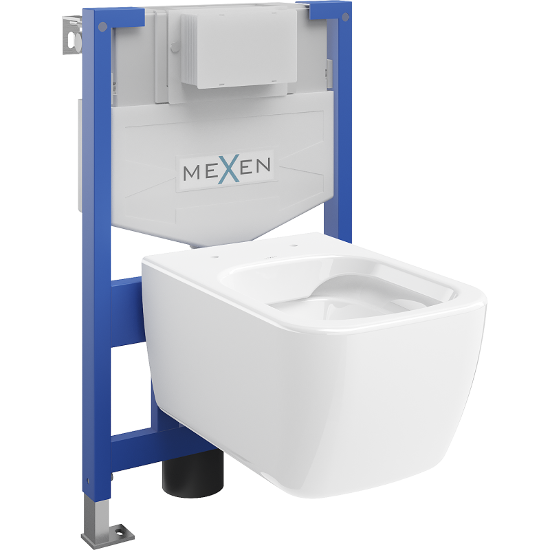 Mexen paslėptas WC rinkinys Fenix XS-F su WC dubeniu Stella, blizgus baltas - 6803368XX00