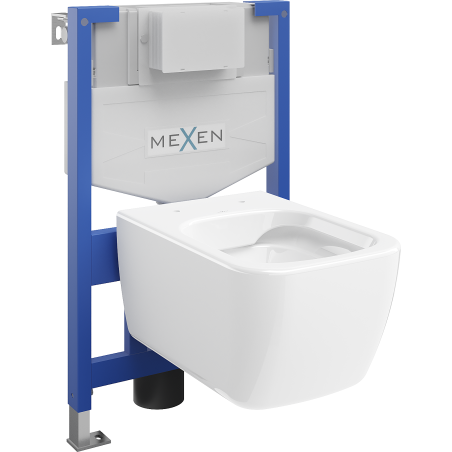 Mexen paslėptas WC rinkinys Fenix XS-F su Stella WC dubeniu, blizgi balta - 6803368XX00