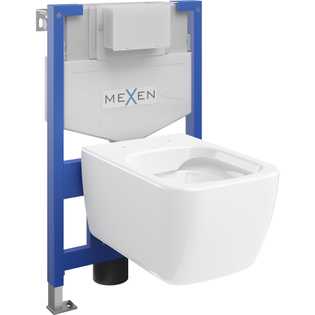 Mexen paslėptas WC rinkinys rėmas Fenix XS-F su WC dubeniu Stella, baltas blizgus - 6803368XX00