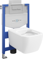Mexen Stella paslėptas WC montavimo rėmas Fenix XS-U su WC dubeniu, baltas blizgesys - 6853368XX00