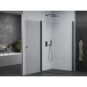 Mexen Pretoria Dviguba dušo kabina atveriama 100 x 90 cm, permatoma, juoda - 852-100-090-70-00-02