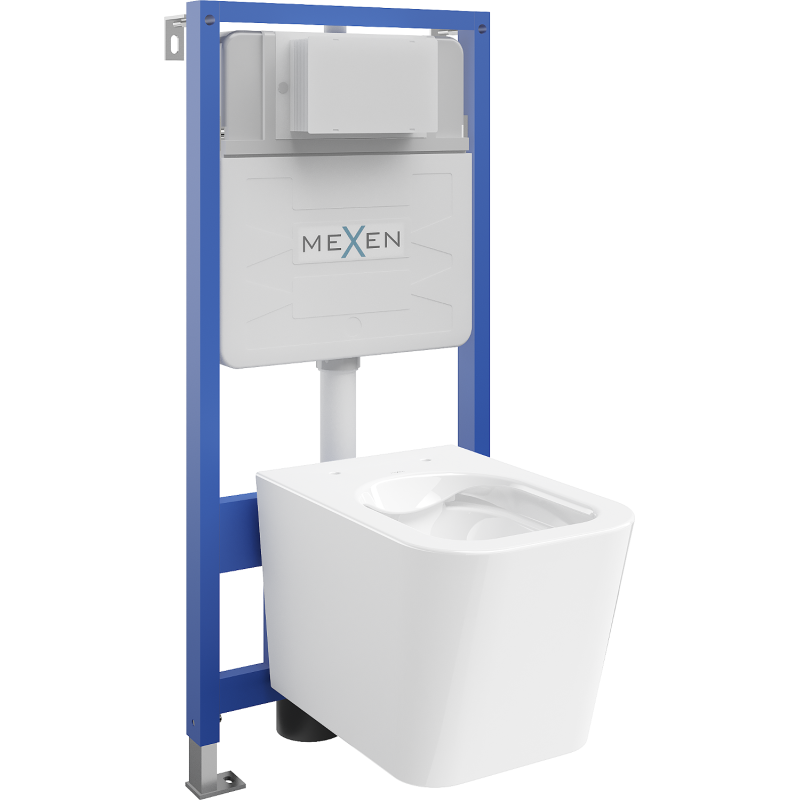 Mexen potinkinis WC rėmo Fenix Slim su WC puodu Teo, baltas blizgus - 6103385XX00